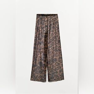 Zara Brown and Black Wide Leg Jumpsuit